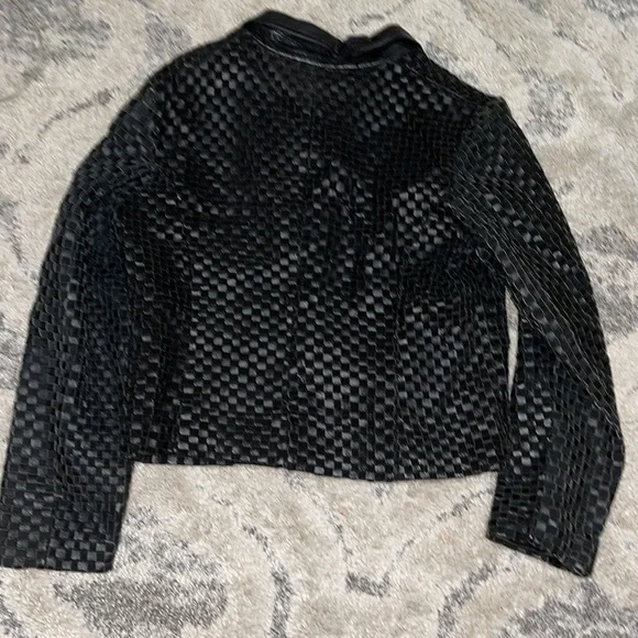 Exclusive Vintage Marvin RichardsGingam Design Pure Leather Jacket